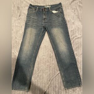 Emcee Distressed Blue Straight Jeans Grunge Y2K size 34x32